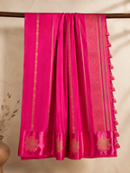 Vaishali – Hot Pink Banarasi Silk Saree