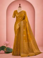 Aaradhana – Honey Kora Banarasi Organza Saree